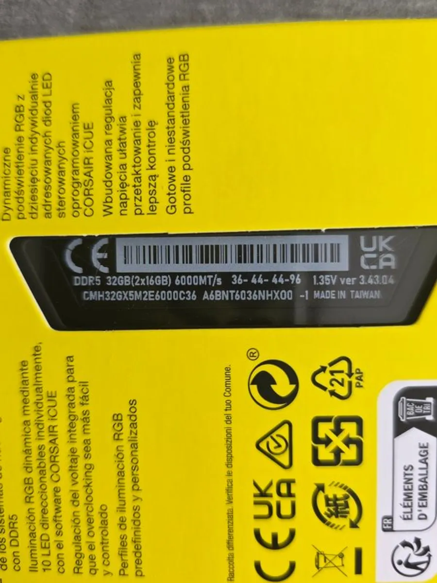Corsair Vengeance RGB DDR5 RAM  32GB Brand New - Image 3