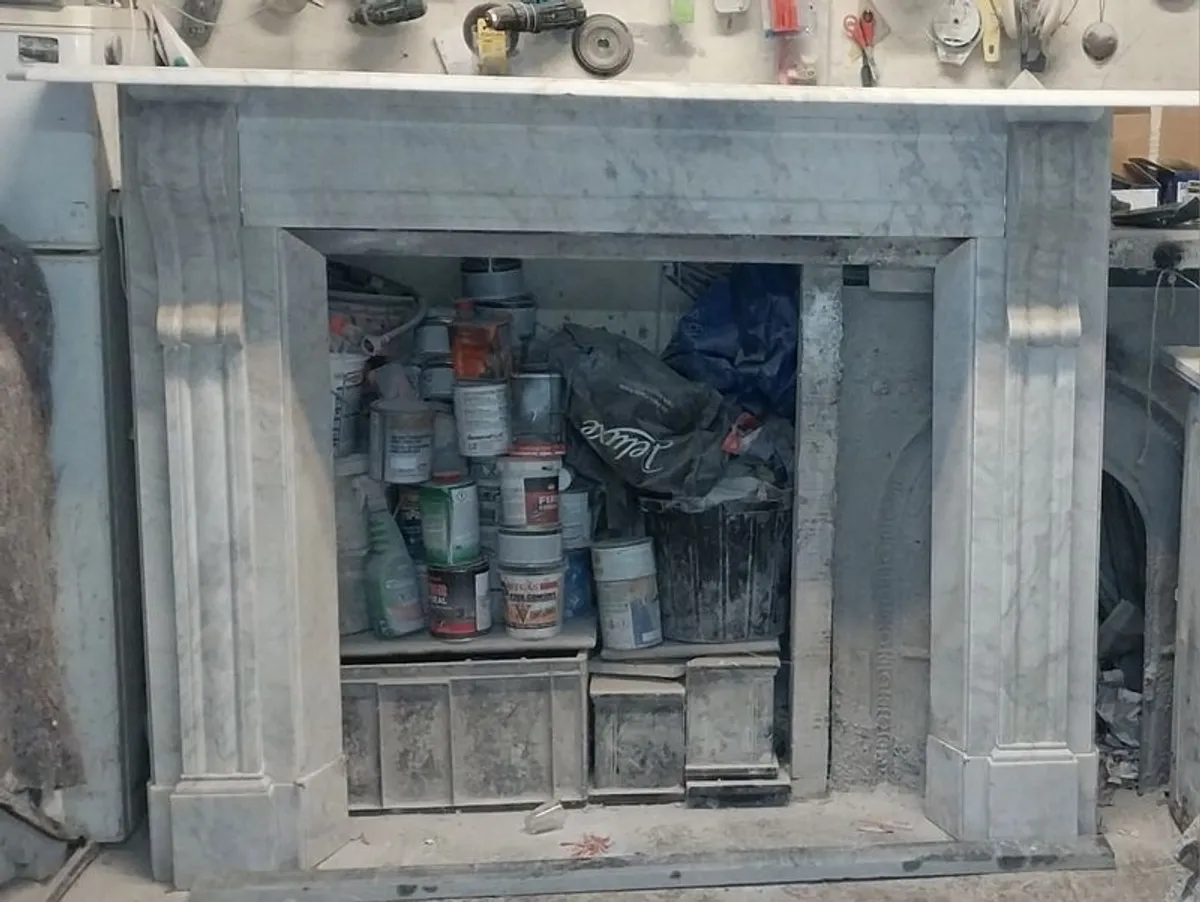 Antique Marble Fireplace - Image 1