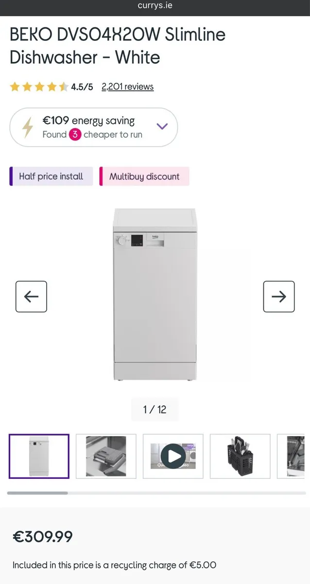 BEKO Slimline dishwasher - BEKO Slim - Image 1