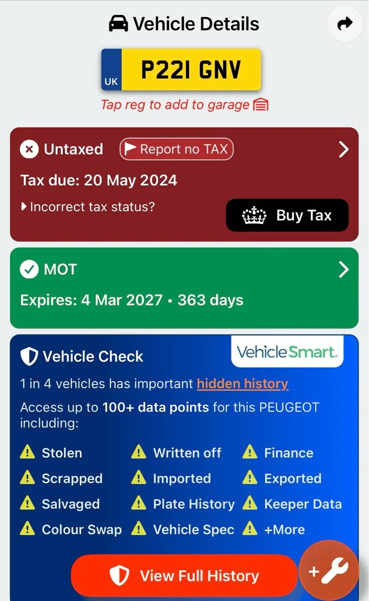 Autosleeper 12 months mot NI REG chep Vrt - Image 3