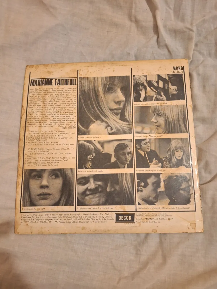 Vinyl version of Marianne Faithfull album - Image 3