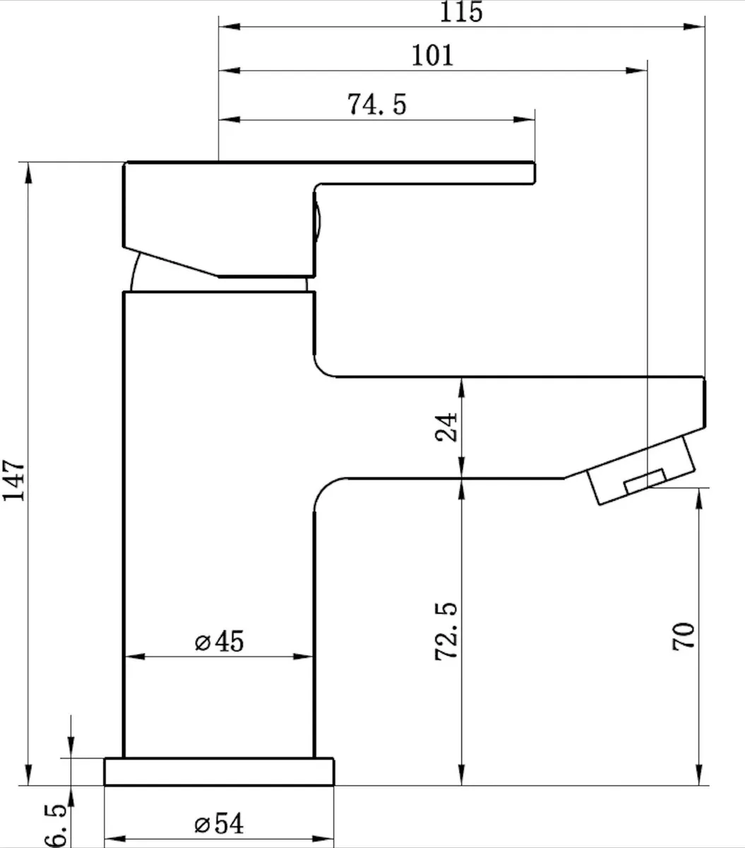 Chrome Mono Basin Mixer Sink Tap & Press Top Waste - Image 4