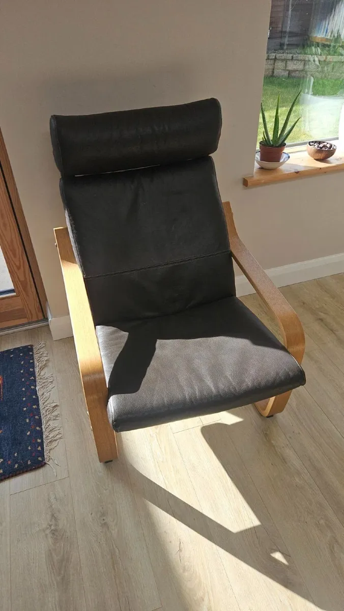 Leather Ikea Poang chair - Image 2