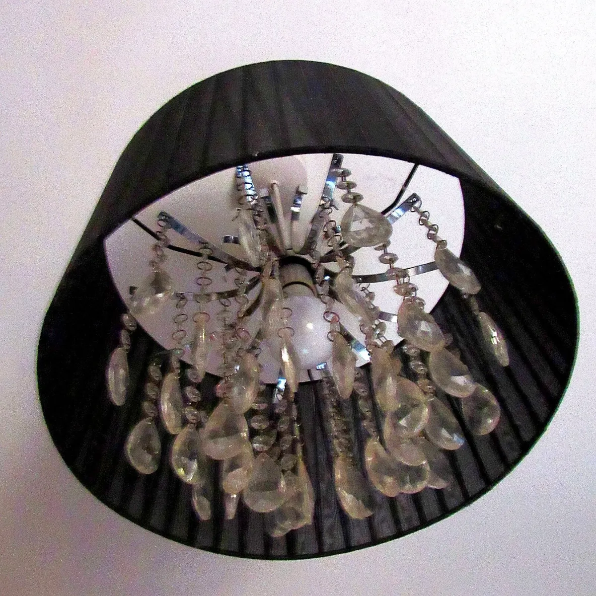 Crystal Ceiling Light Shade Black Drum Chandelier - Image 2