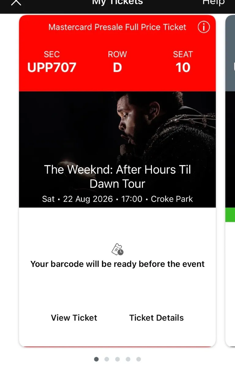 The Weeknd 1 concert ticket - Image 1