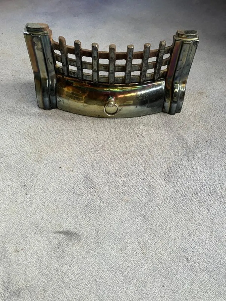 Vintage Brass Firegrate Solid and Iridescent - Image 2