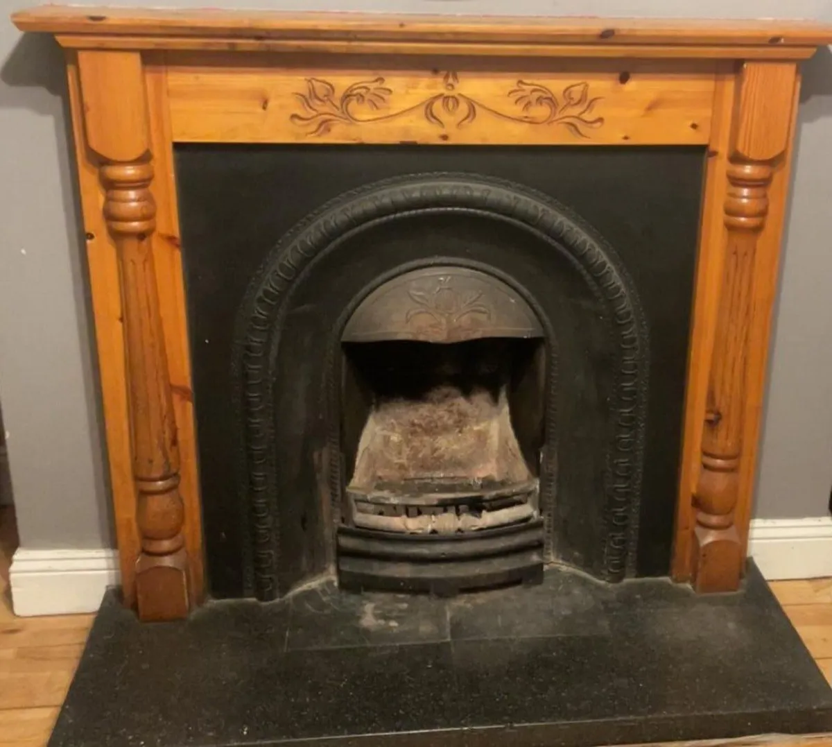 Fire place and wooden surround