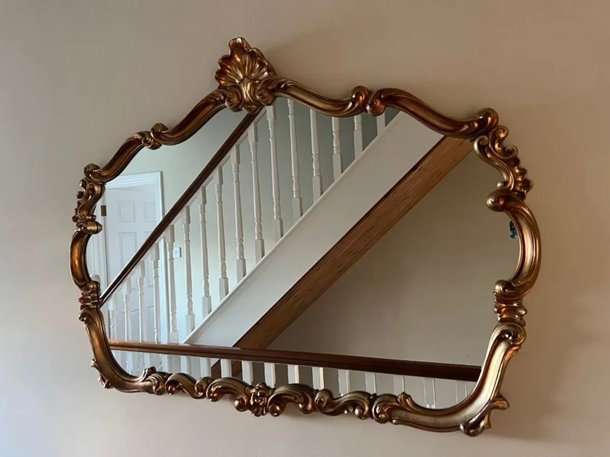 Antique Style Gold Mirror - Image 1