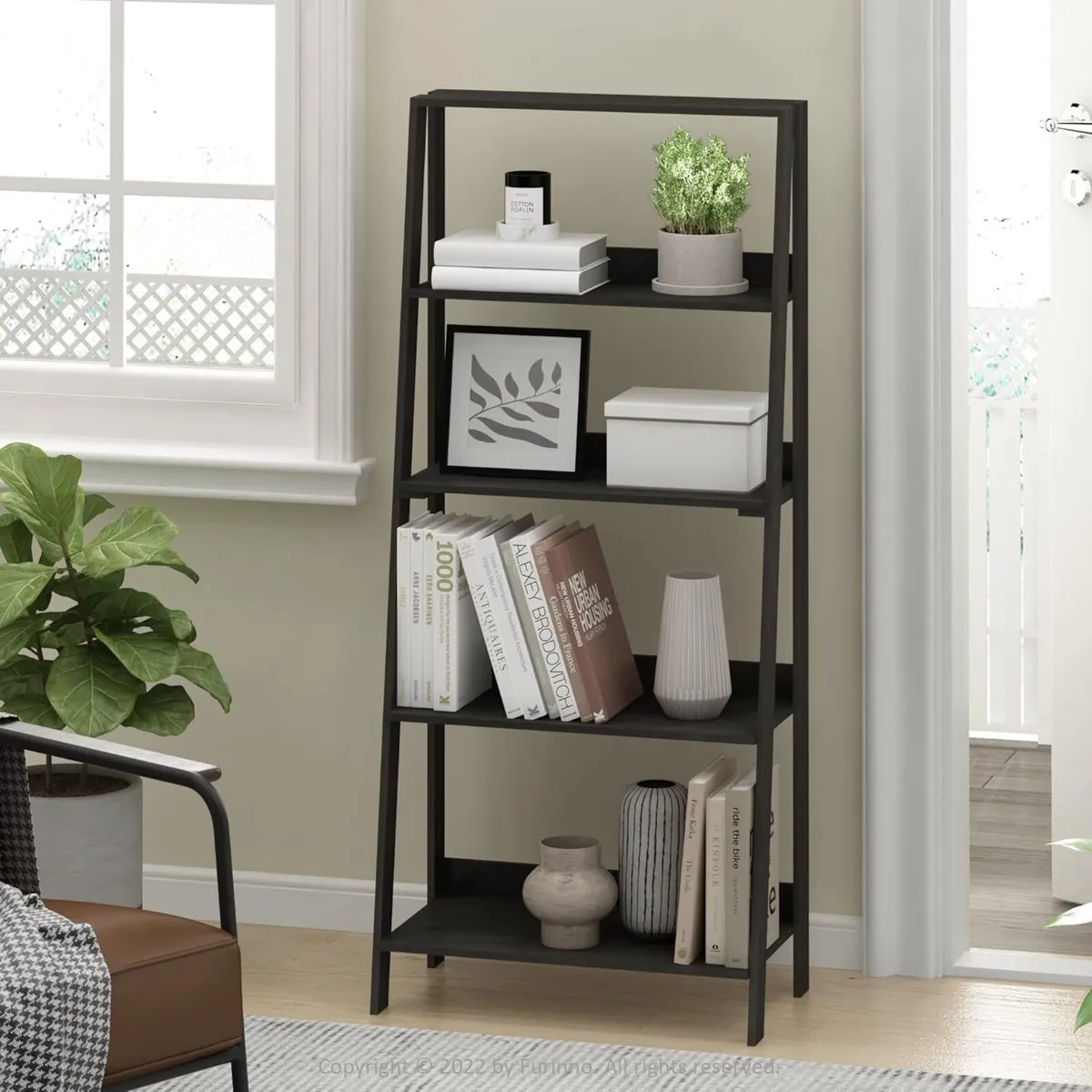 LADDER Book Shelf 5-Tier Bookshelf Display - Image 2