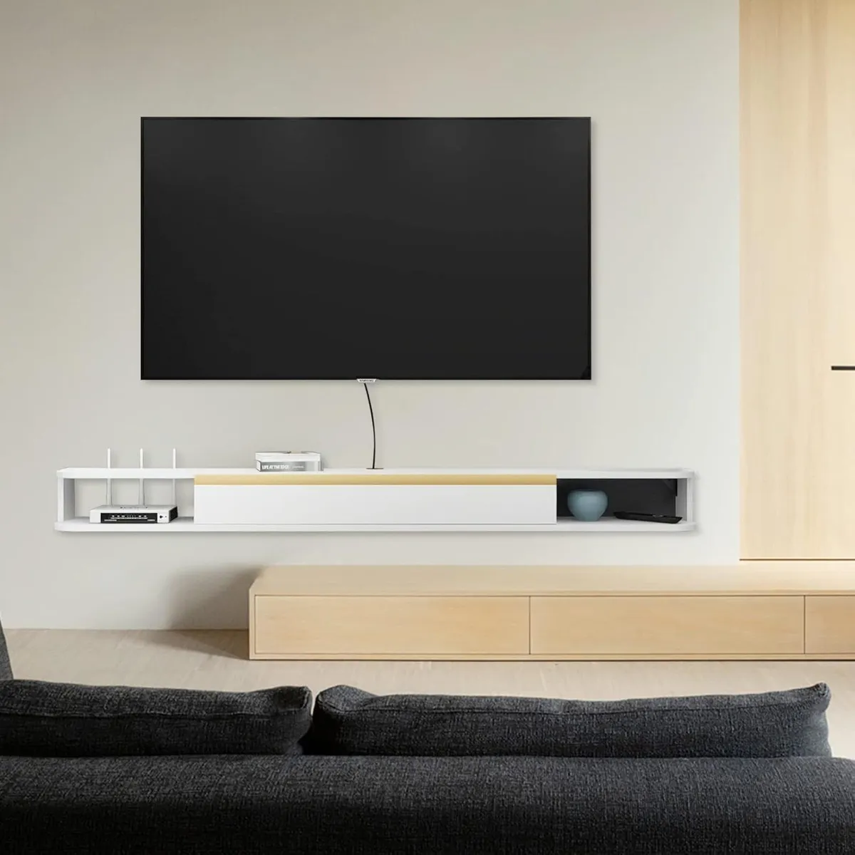 Floating TV Stand Wall Mounted Entertainment - Image 4