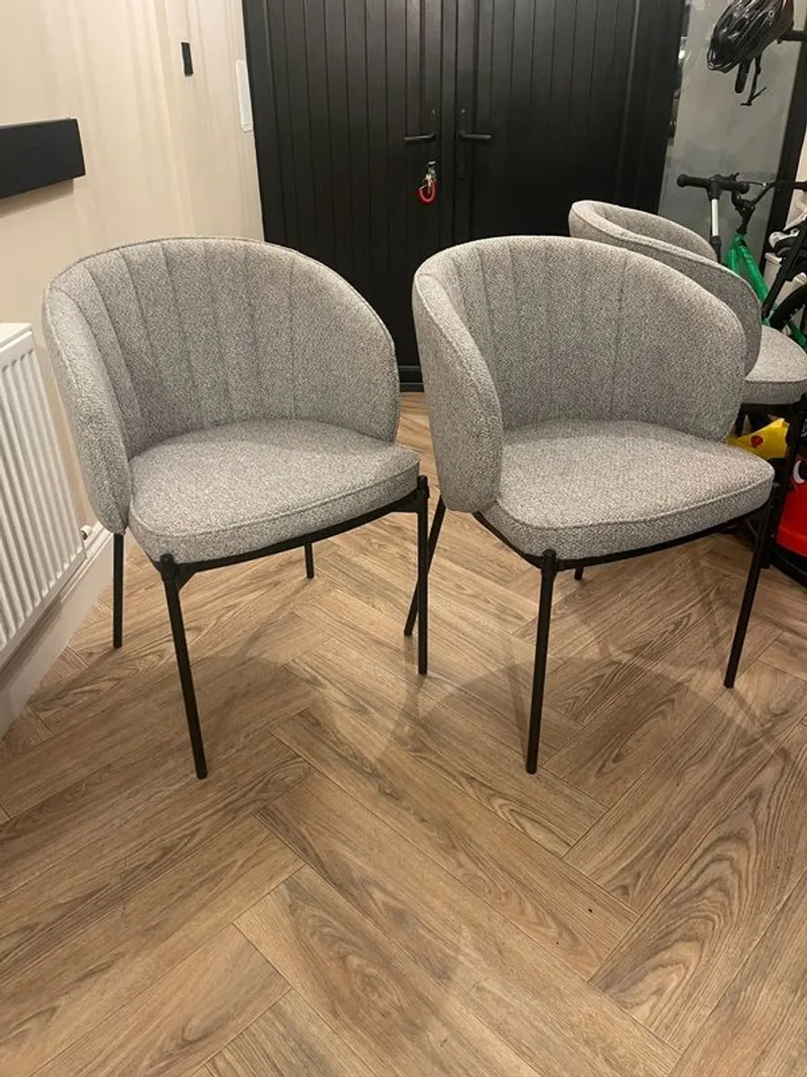 Grey Fabric Stools