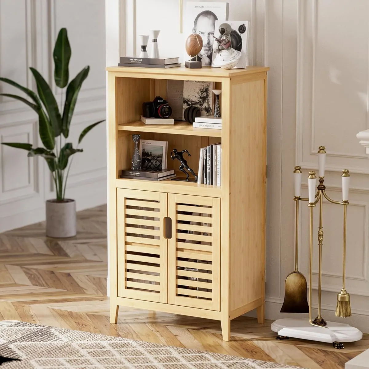 Bathroom Floor Cabinet Freestanding Side Storage - Image 2