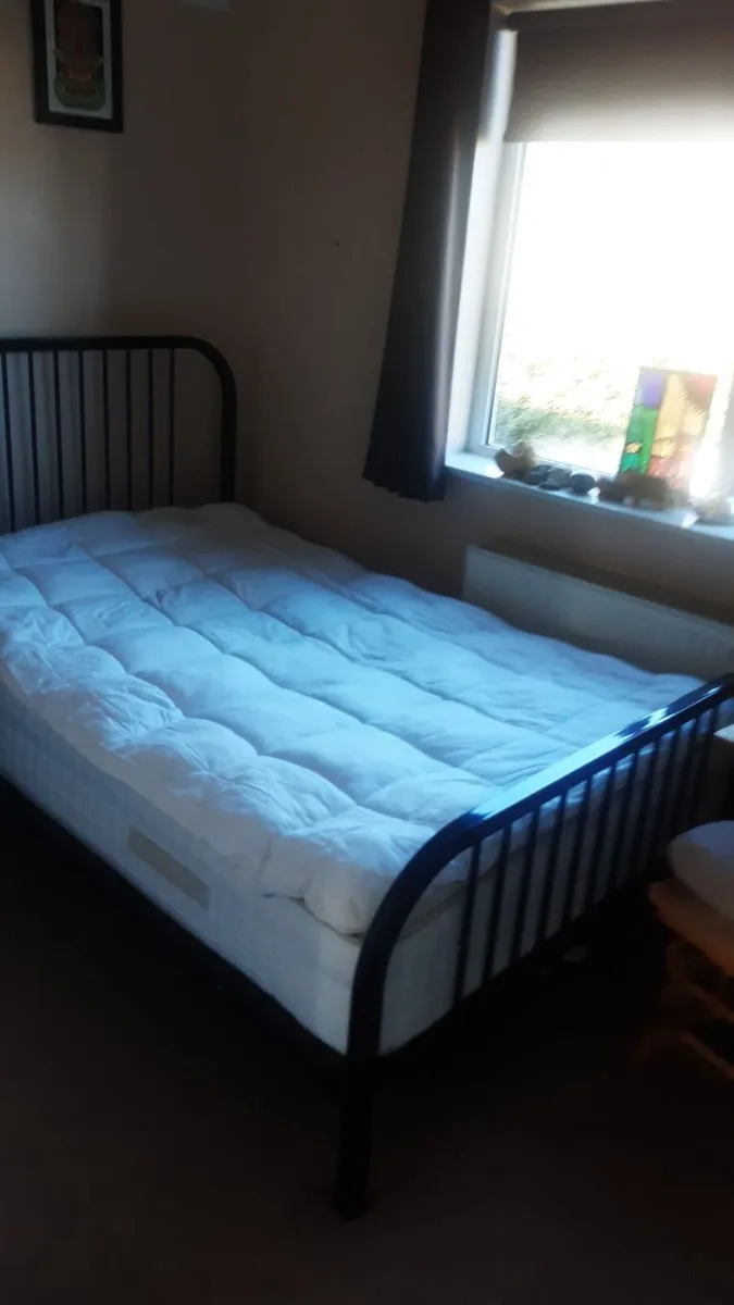 4ft Small Double Metal Bed Frame with Mattress - Image 2
