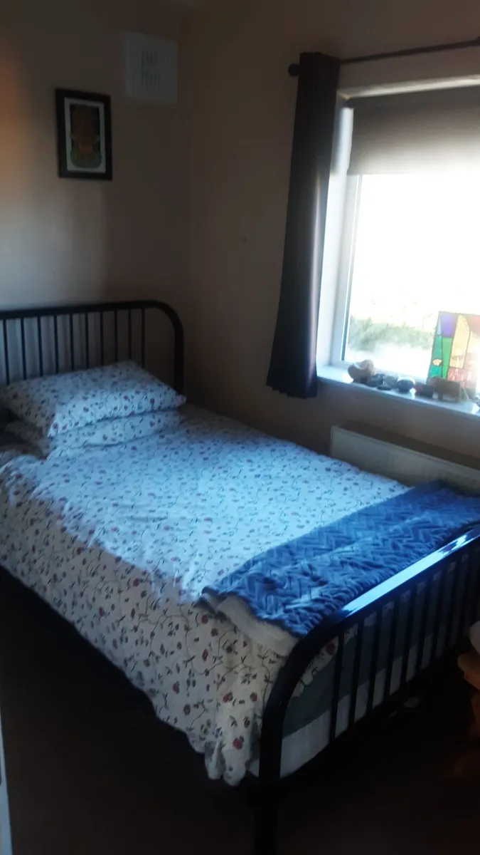 4ft Small Double Metal Bed Frame with Mattress - Image 1