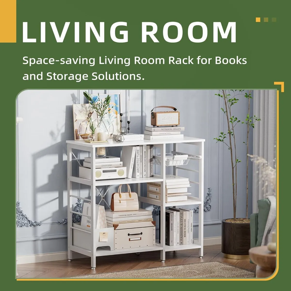 Baker’s Rack Microwave Oven Stand with Bamboo - Image 4