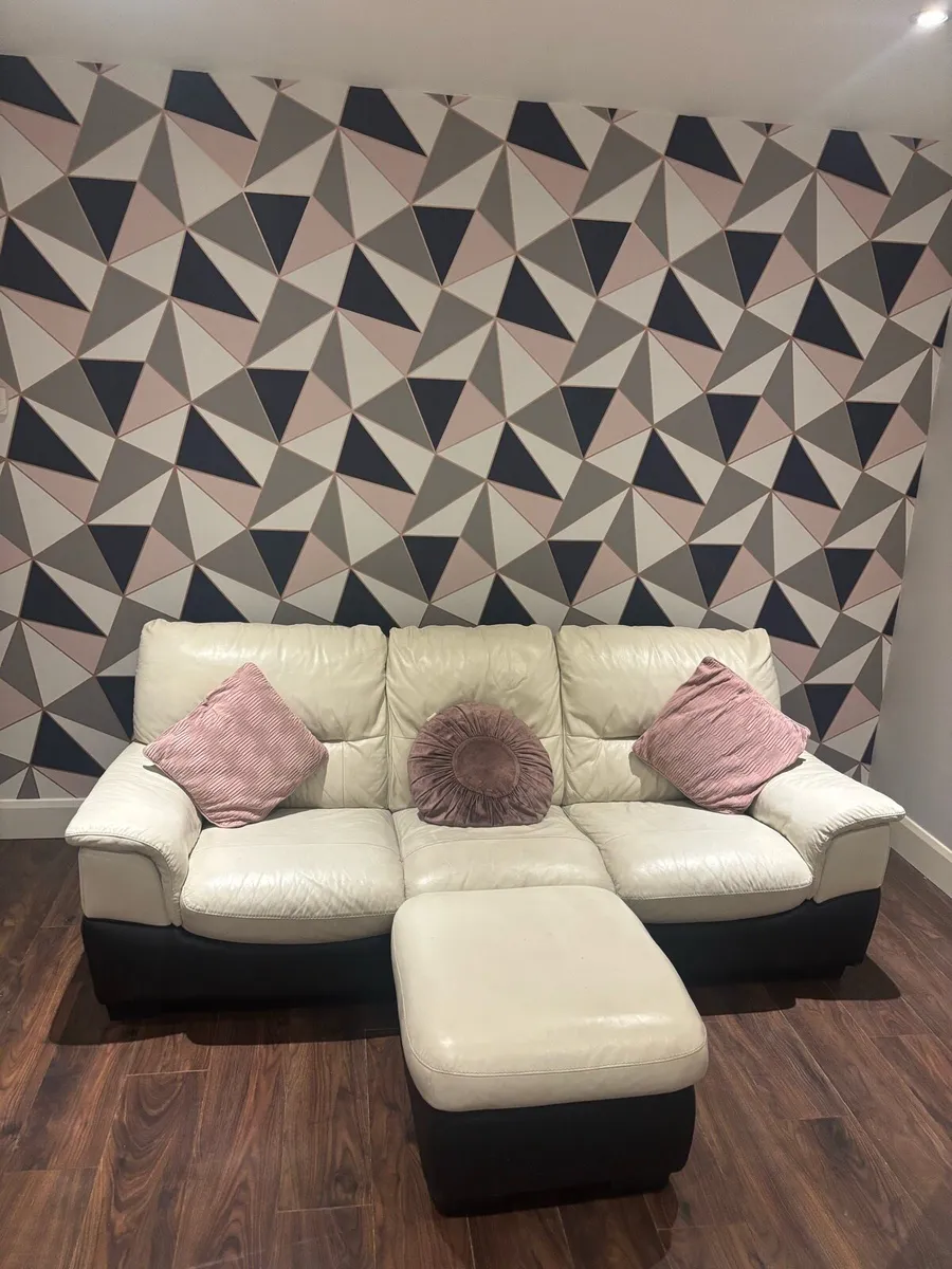 ** Cream and Black Sofa from DFS ** - Image 1