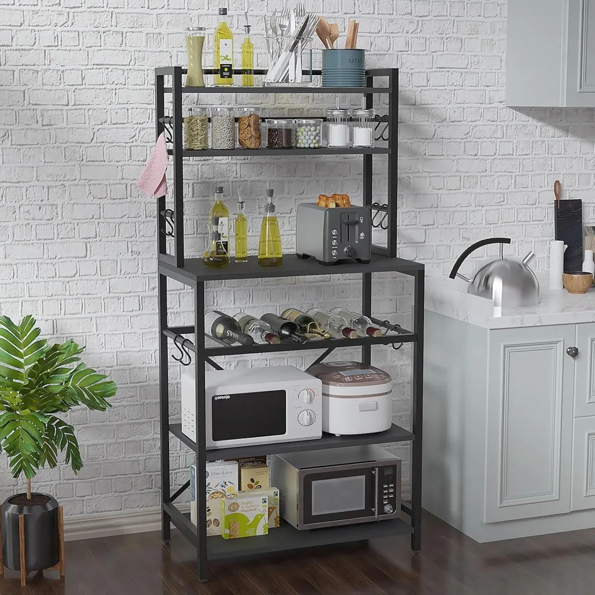 Kitchen Baker's Rack Microwave Oven Stand with - Image 2