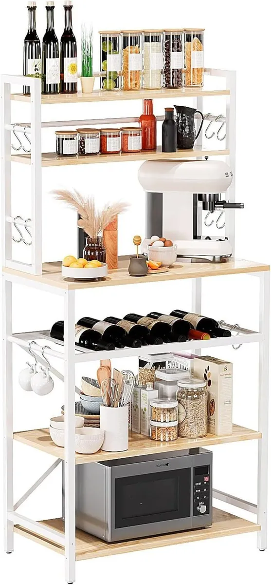 Kitchen Baker's Rack Microwave Oven Stand with - Image 1