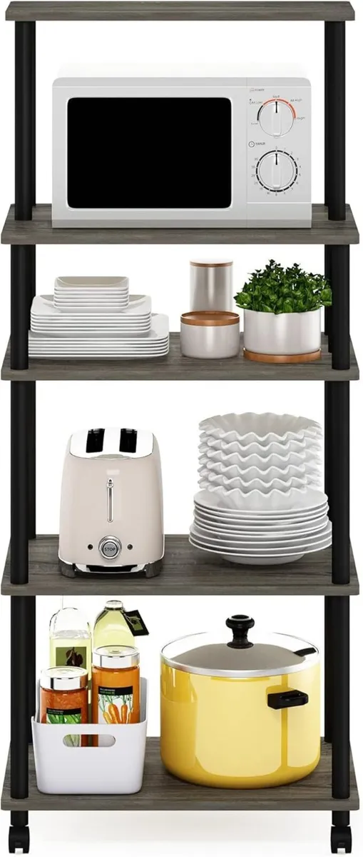 TURN-N-TUBE Bakers Rack with Wheels 5-Tier - Image 4