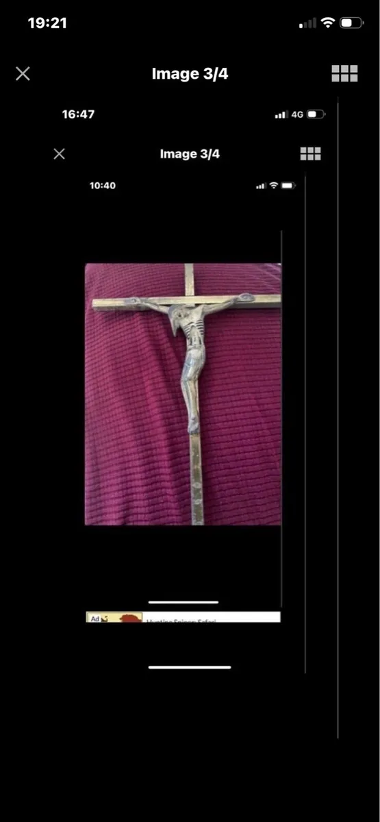 Brass crucifix - Image 3