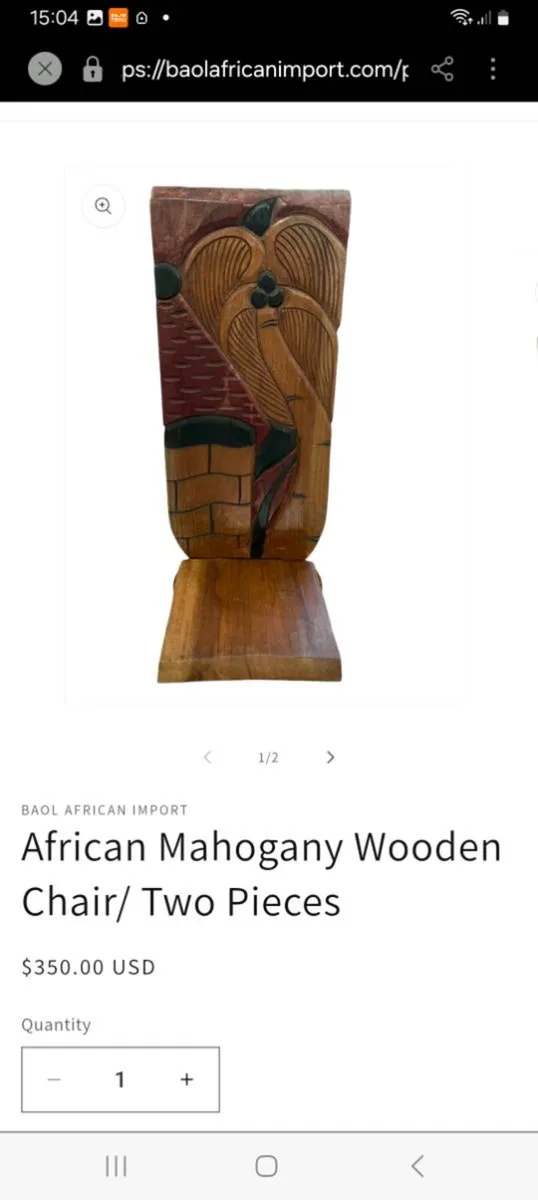 Antique African chair - Image 1