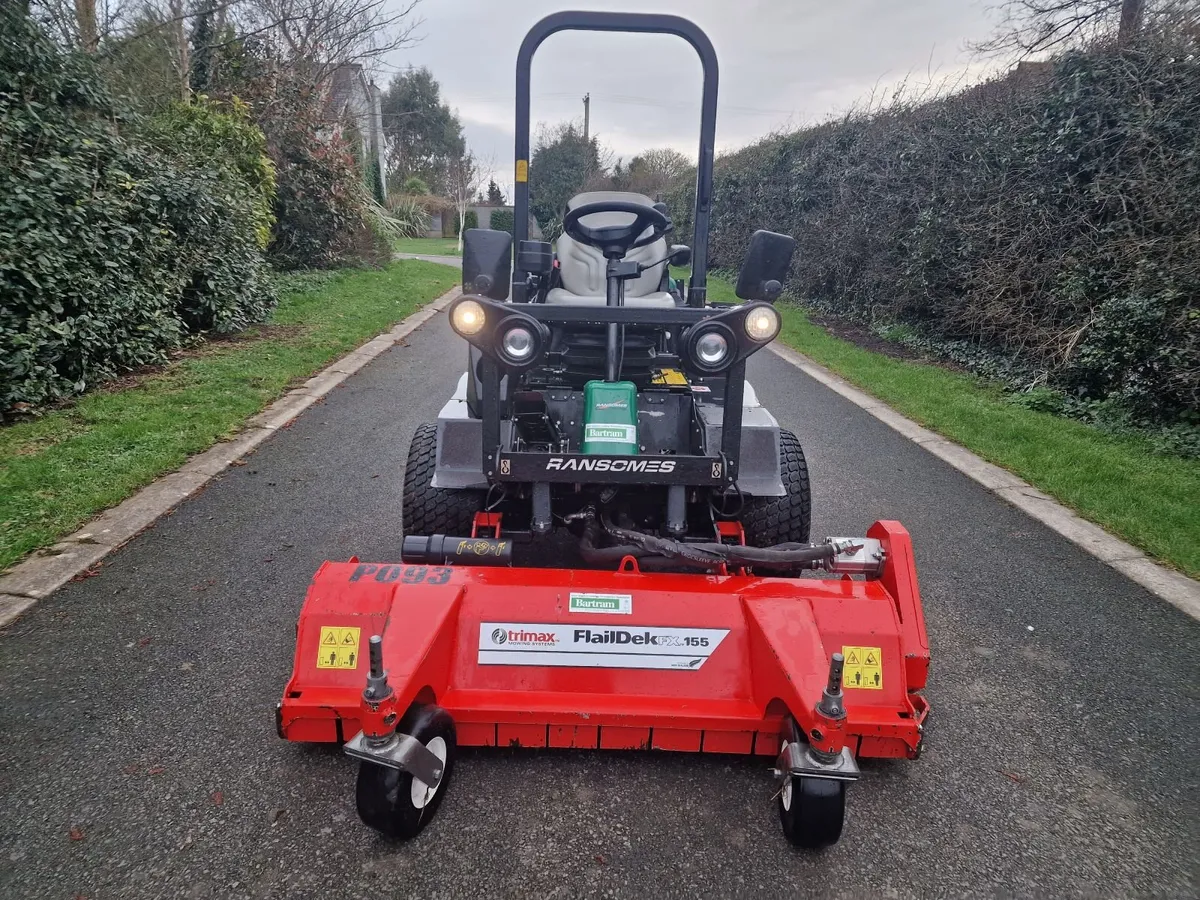 Ransomes HR300 ride on mower with Trimax flail - Image 1