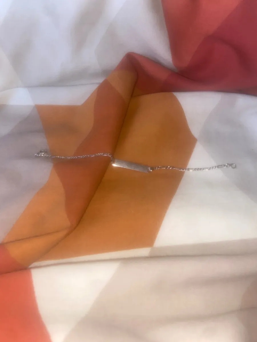 Silver id bracelet