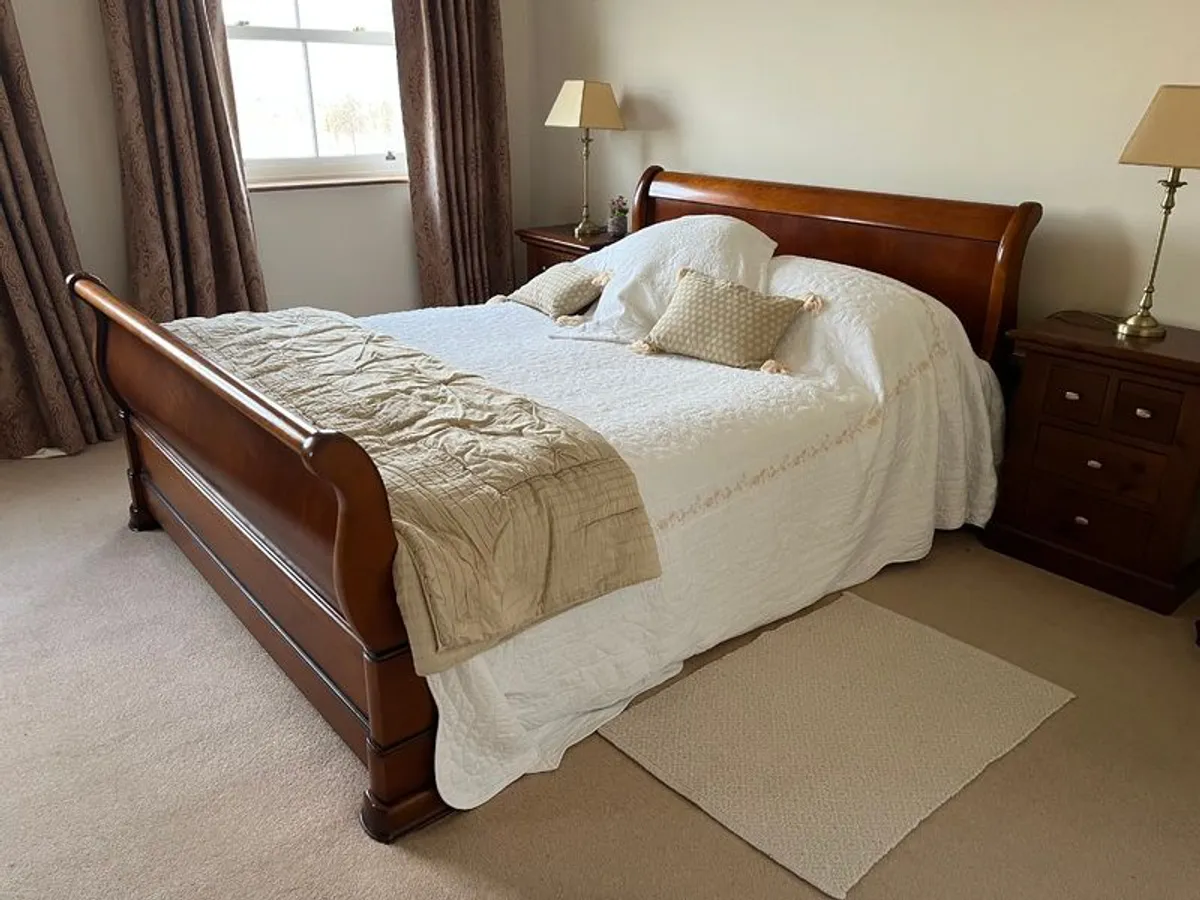 Solid Mahogany Bedside Lockers / Tables X2 - Image 2