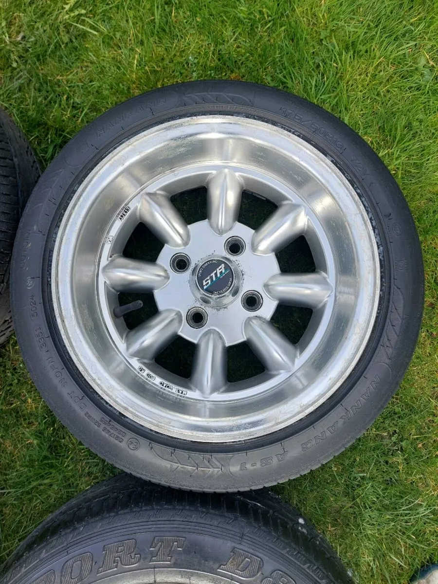 4x108 minilites Ford 13" deep dish alloys - Image 2