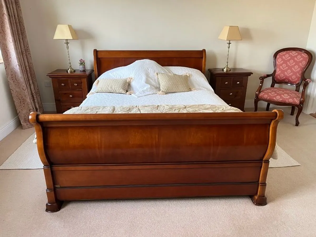 Solid Mahogany Style King Size Bed Frame - Image 2