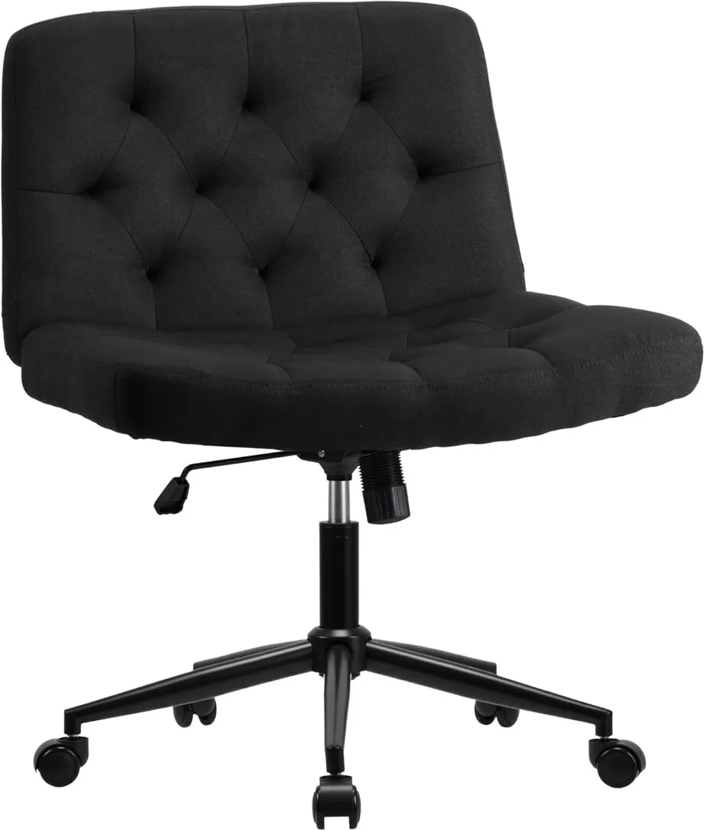 Mid-Back Cross-legged Desk Chair Vanity Dressing - Image 1