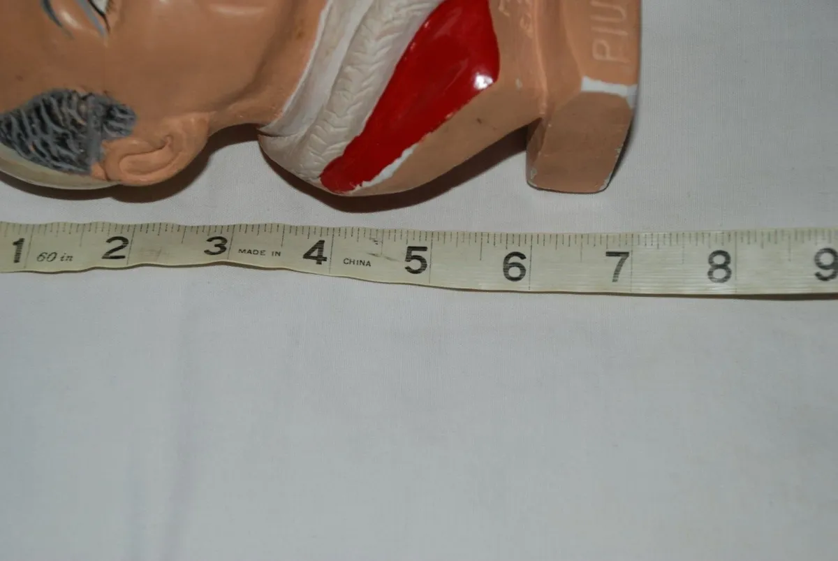 POPE PIUS XII Vtg 1950s Chalk ware Figure Statu - Image 4