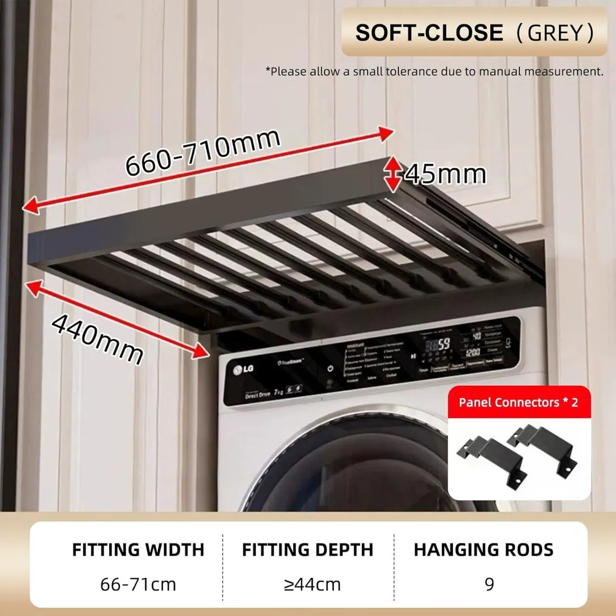 Hidden Pull Out Trousers Rack Extendable Drying - Image 2