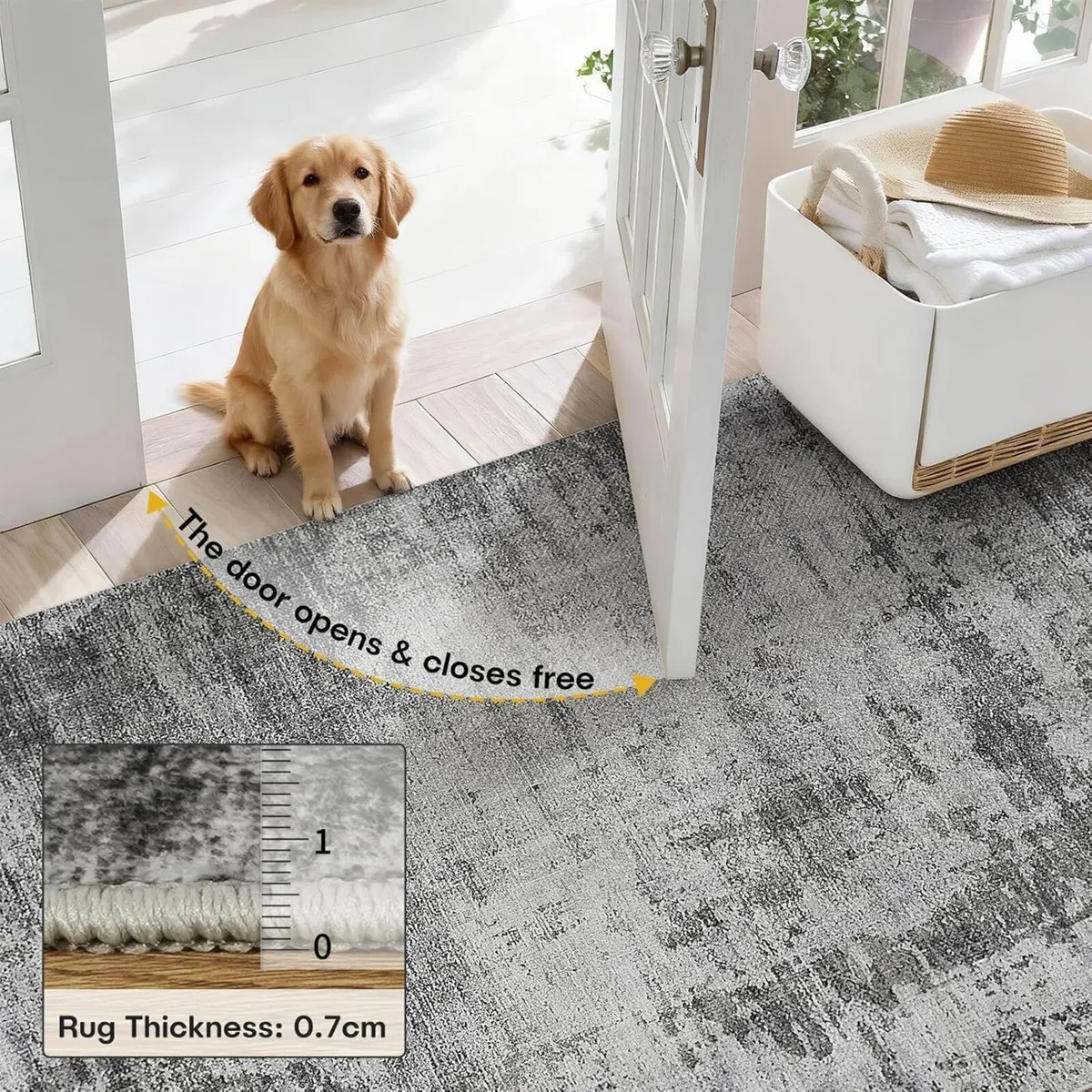 Living Room Rug 160x230 cm Large Non-Slip - Image 4