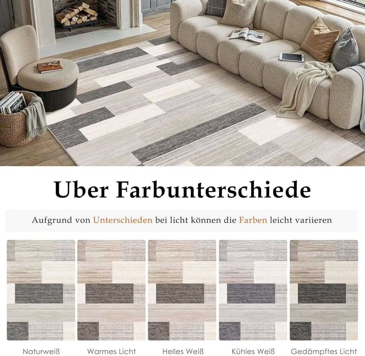 Beige Rugs Living Room Area Rug 200x300cm Bedroom - Image 2
