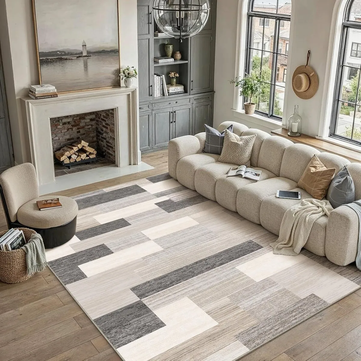 Beige Rugs Living Room Area Rug 200x300cm Bedroom - Image 3