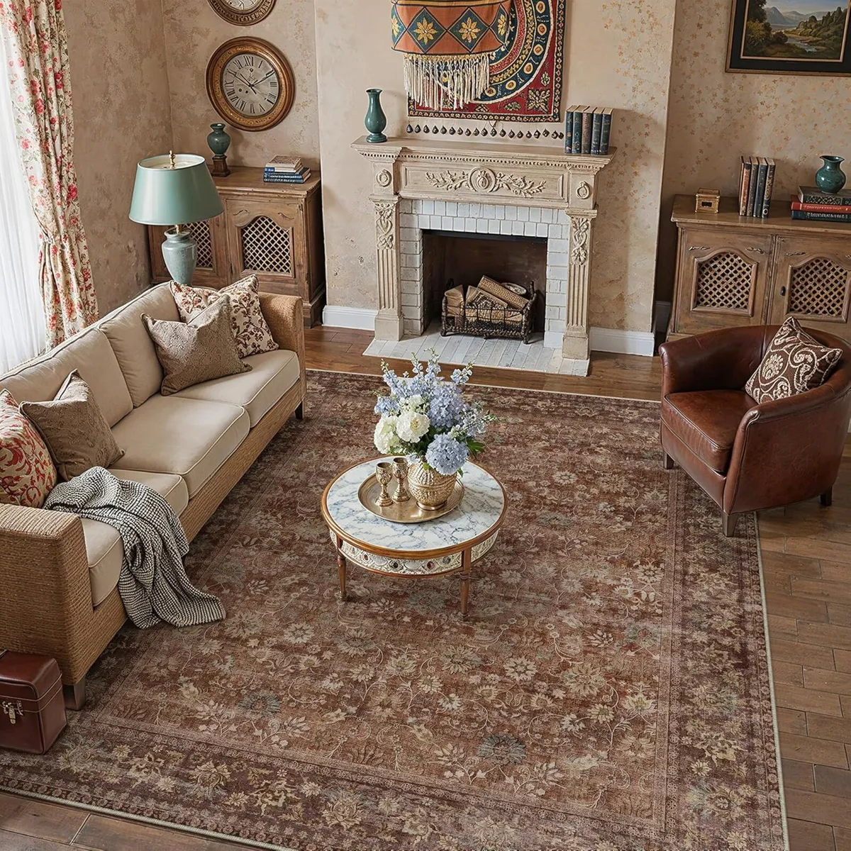 Living Room Rug 200x300 cm Washable Area Rugs for - Image 1