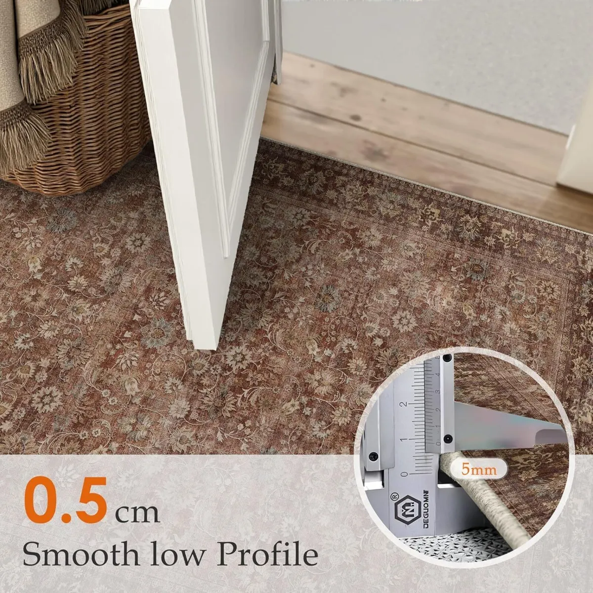 Living Room Rug 200x300 cm Washable Area Rugs for - Image 3