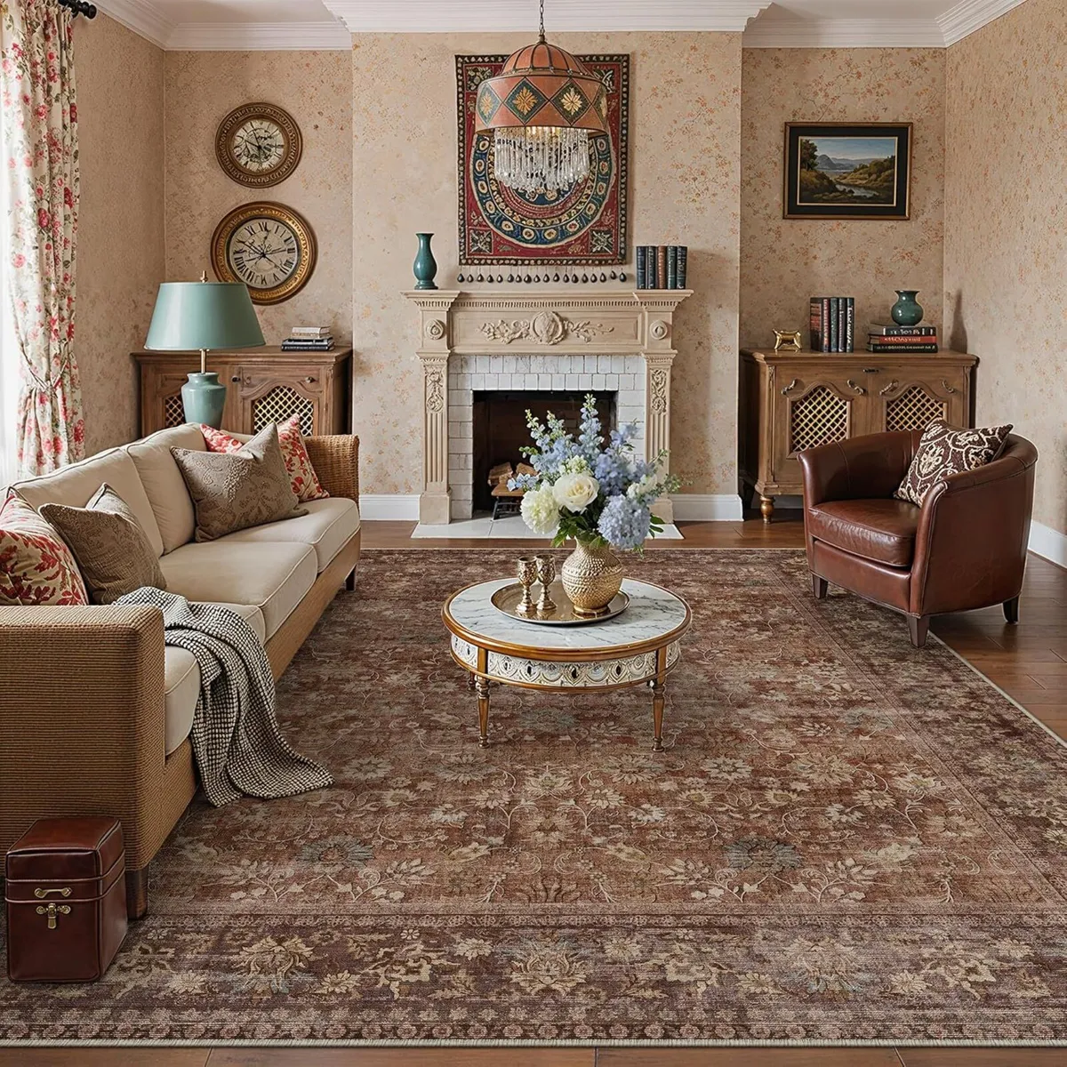 Living Room Rug 200x300 cm Washable Area Rugs for - Image 4