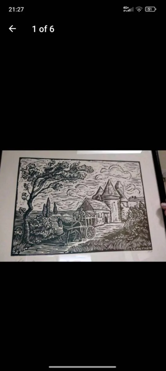 Vintage French Liliane Marin picture - Image 1