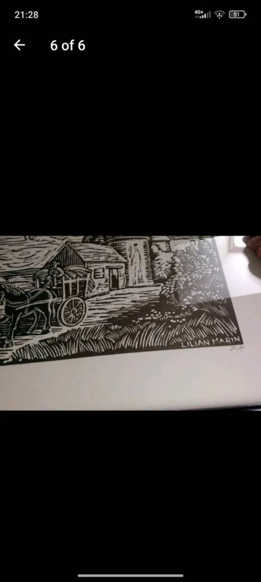 Vintage French Liliane Marin picture - Image 4