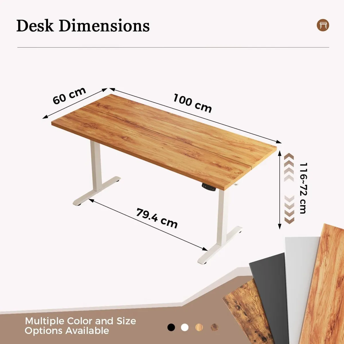 Height-Adjustable Desk Electric Sit-Stand Office - Image 2