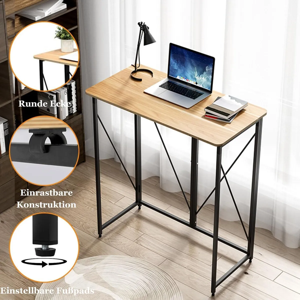 Foldable Standing Desk 80 x 40 110 cm Wood Modern - Image 4