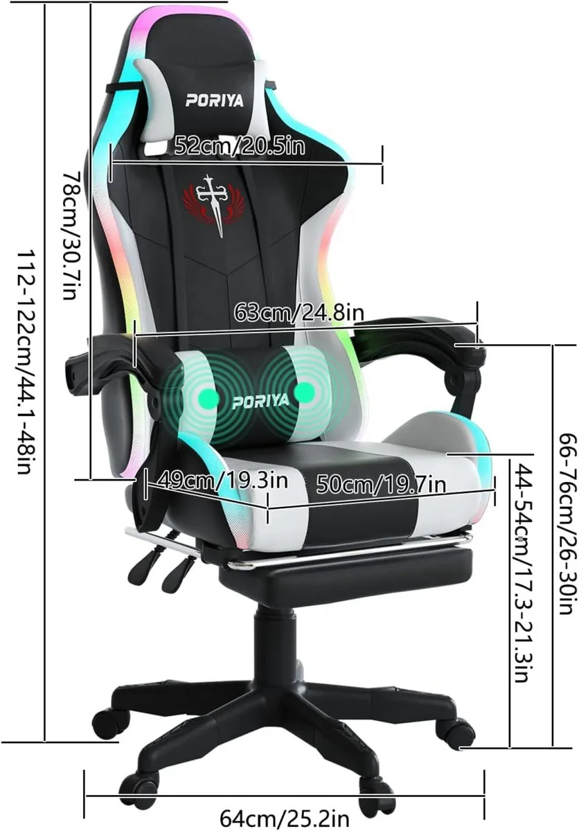 Gaming Chair with Adjustable Backrest Ergonomic - Image 2
