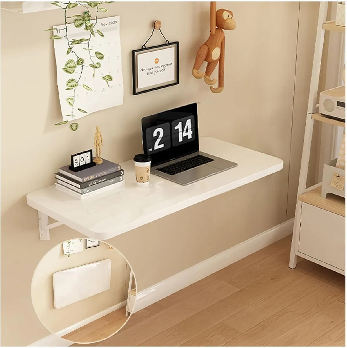 Wall Mount Folding Table Space-Saving Mounted - Image 1