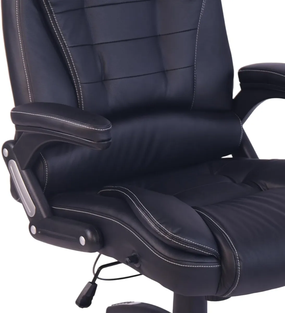 Black Luxury Reclining Executive Leather High - Image 4