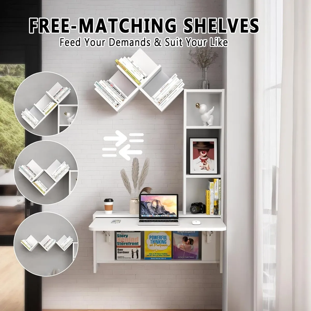 Folding Wall Mounted Drop Leaf Table Foldable - Image 4