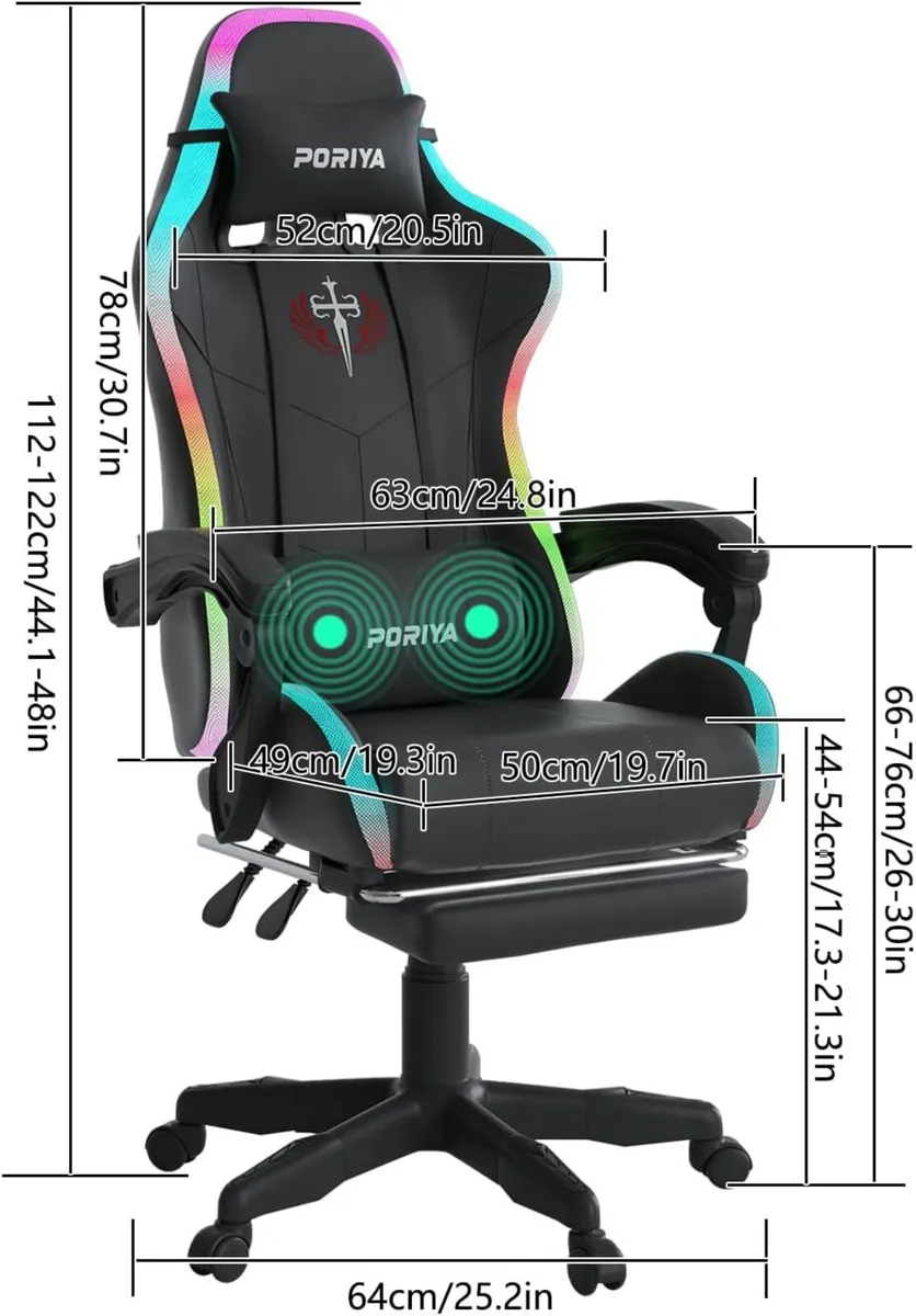 Gaming Chair with Adjustable Backrest Ergonomic - Image 2
