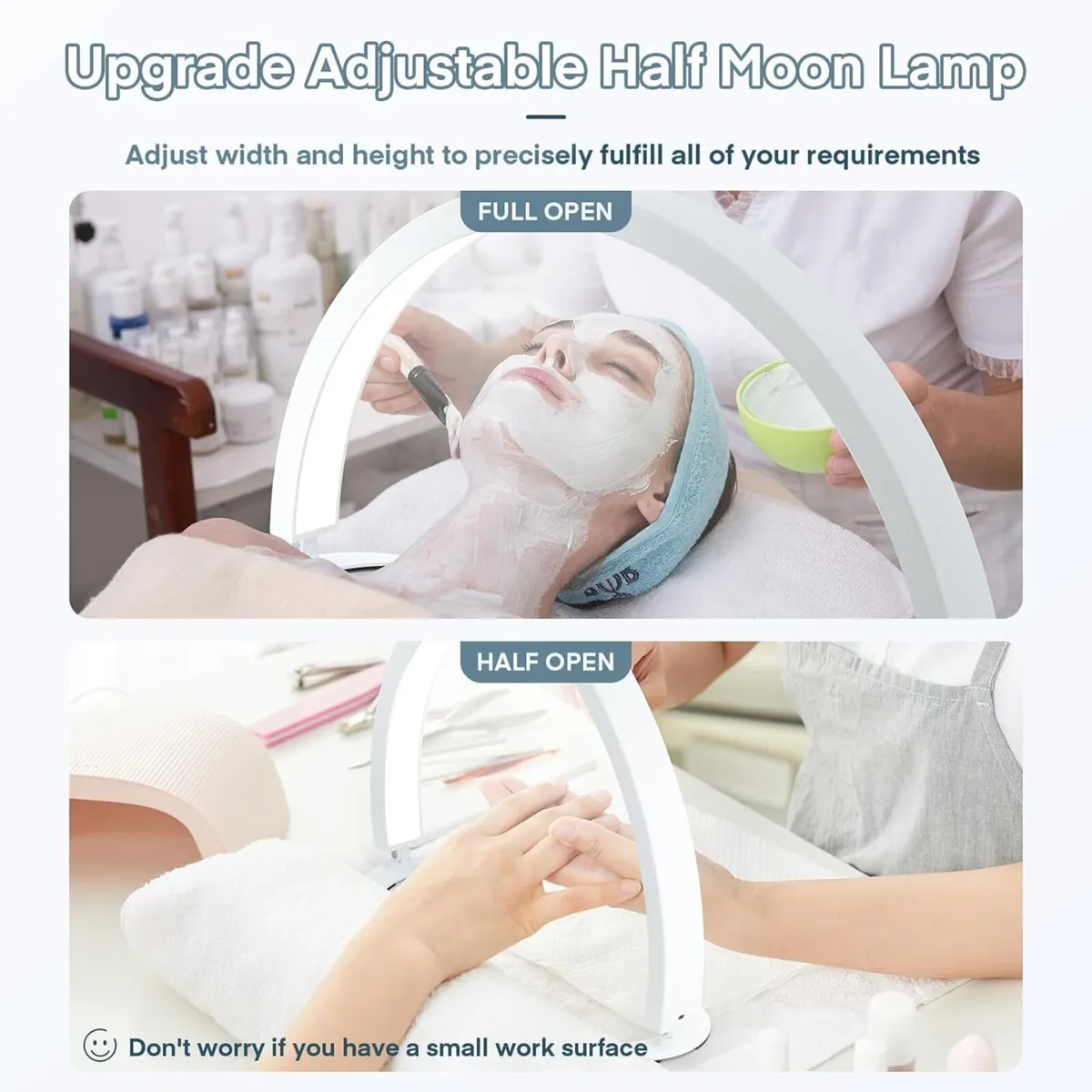 Half Moon Lamp for Desk Nail Light with Remote - Image 3