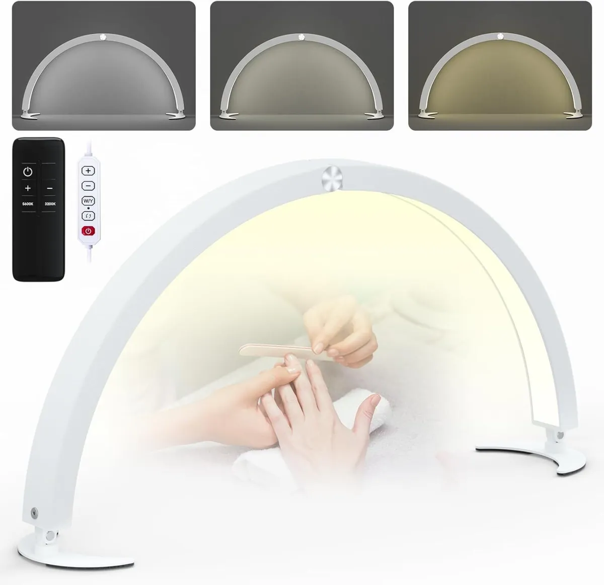 Half Moon Lamp for Desk Nail Light with Remote - Image 1